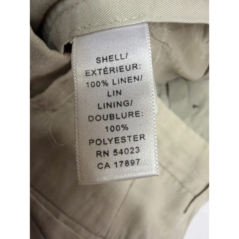 Banana Republic Men's Beige 100 %Linen Gavin Fit Chino Dress Pants 33x32